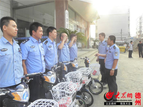 宁津县公安局为派出所统一配发社区民警专用电动车