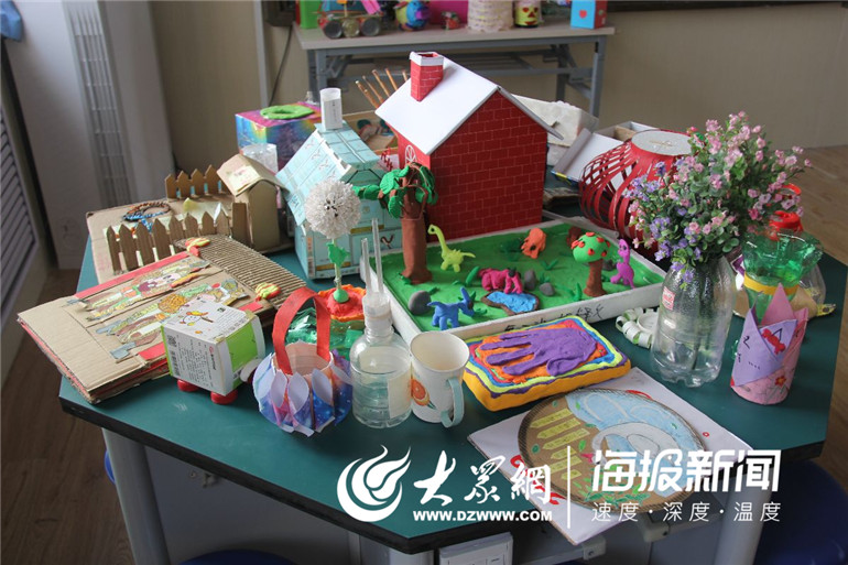 德州市新湖北路小学小巧手大制作让环保美育走进校园